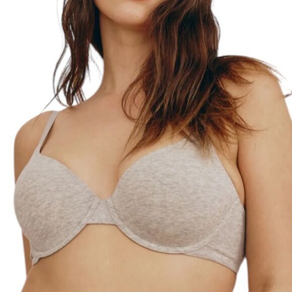 ORGANIC BASICS Core Full Coverage Bra in grey NWT 32A - Picture 1 of 6